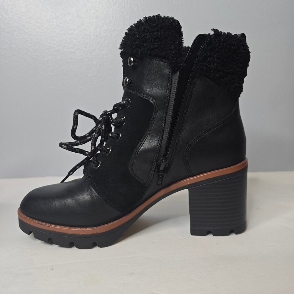 Naturalizer Black Lace-Up Ankle Boots